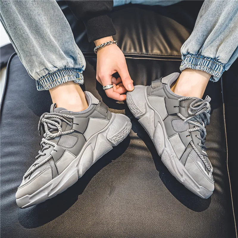 SOURCE Cushioned Slip Resistant Abrasion Resistant Low Top Chunky Sneakers Men's-10