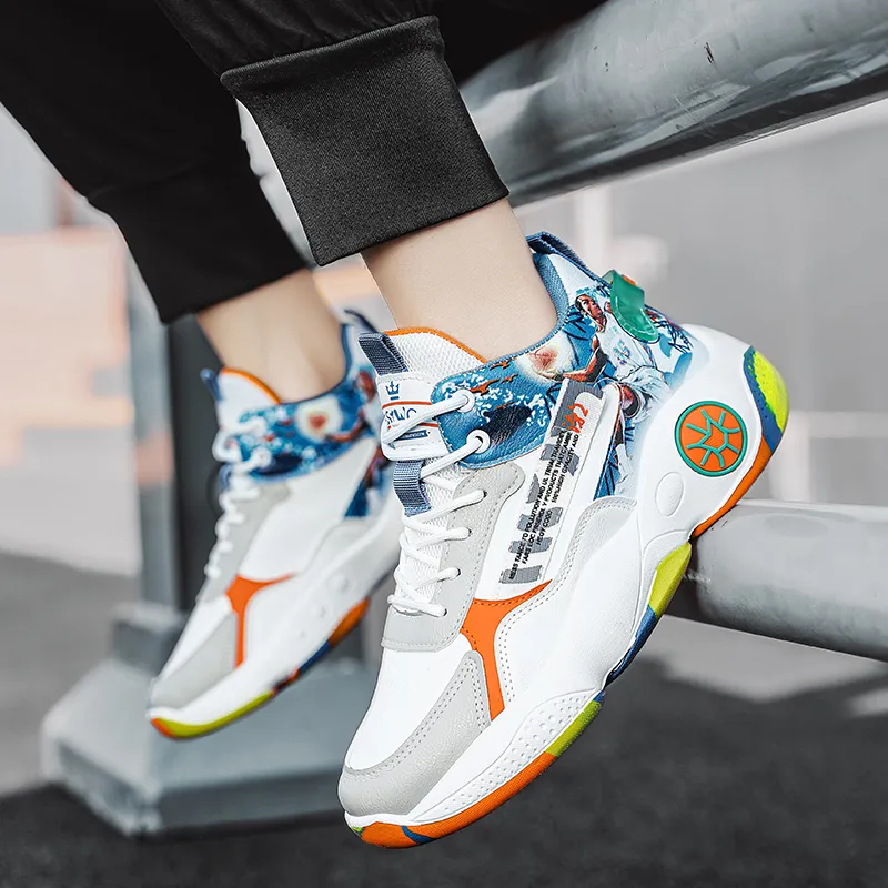 SOURCE Cushioning Anti-Slip Wear-Resistant Balance Impact-Resistant Rebound Mid-Top Basketball Shoes Unisex-8