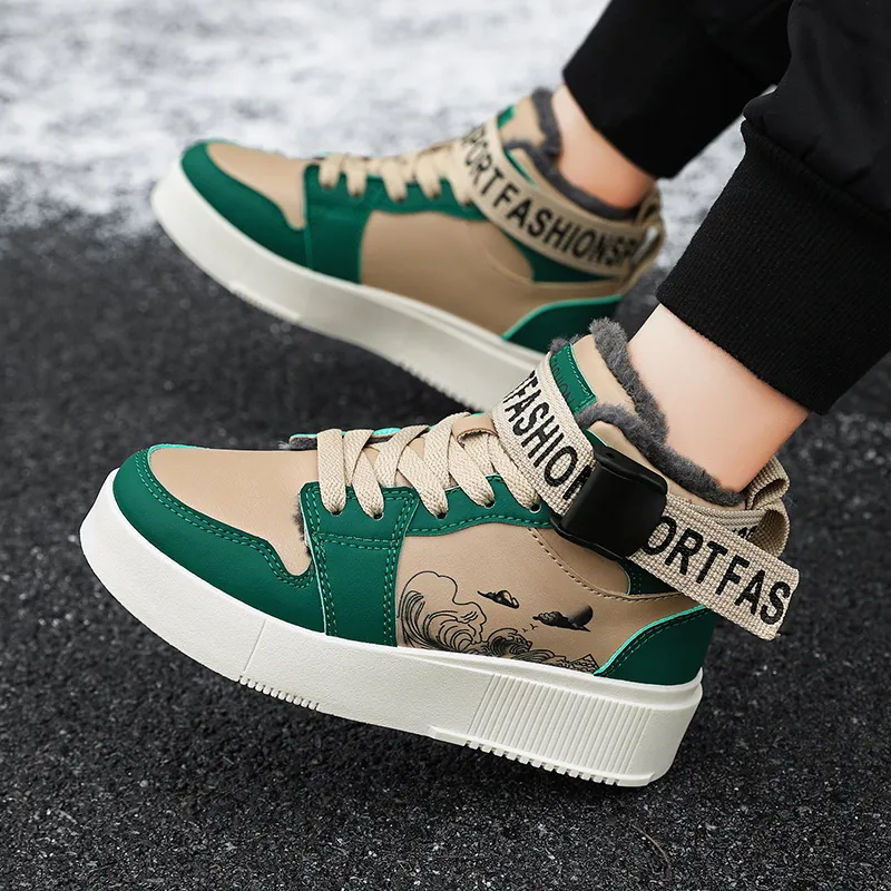 SOURCE Slip Resistant Cushioning Impact Resistance Abrasion Resistant High Top Skateboard Shoes Unisex-11