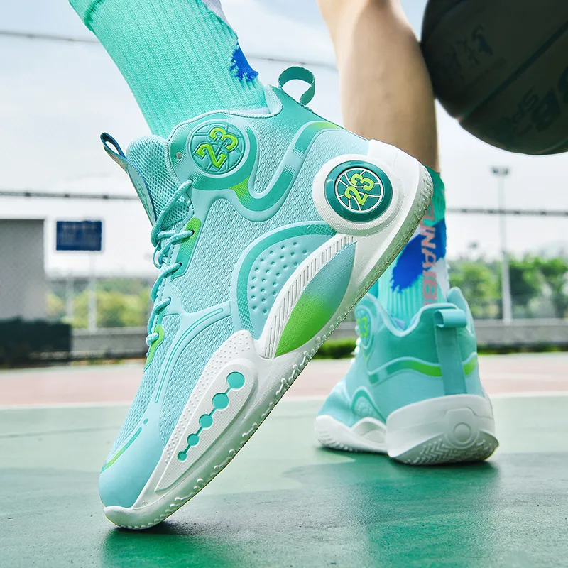 SOURCE Cushioning Anti Slip Wear Resistant Coverage Balance Impact Resistant Mid Top Basketball Shoes Unisex-15