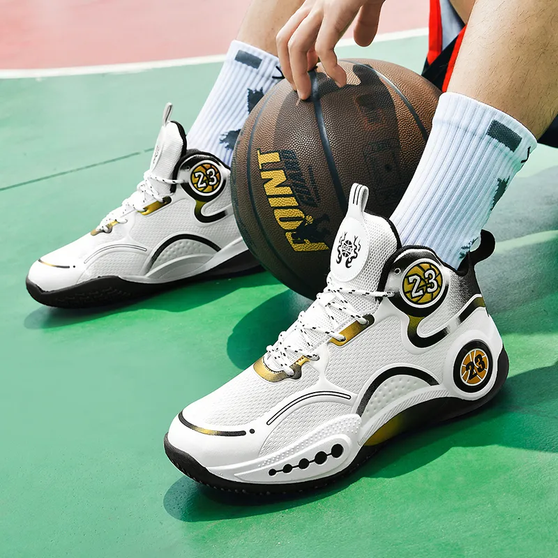 SOURCE Cushioning Anti Slip Wear Resistant Coverage Balance Impact Resistant Mid Top Basketball Shoes Unisex-3