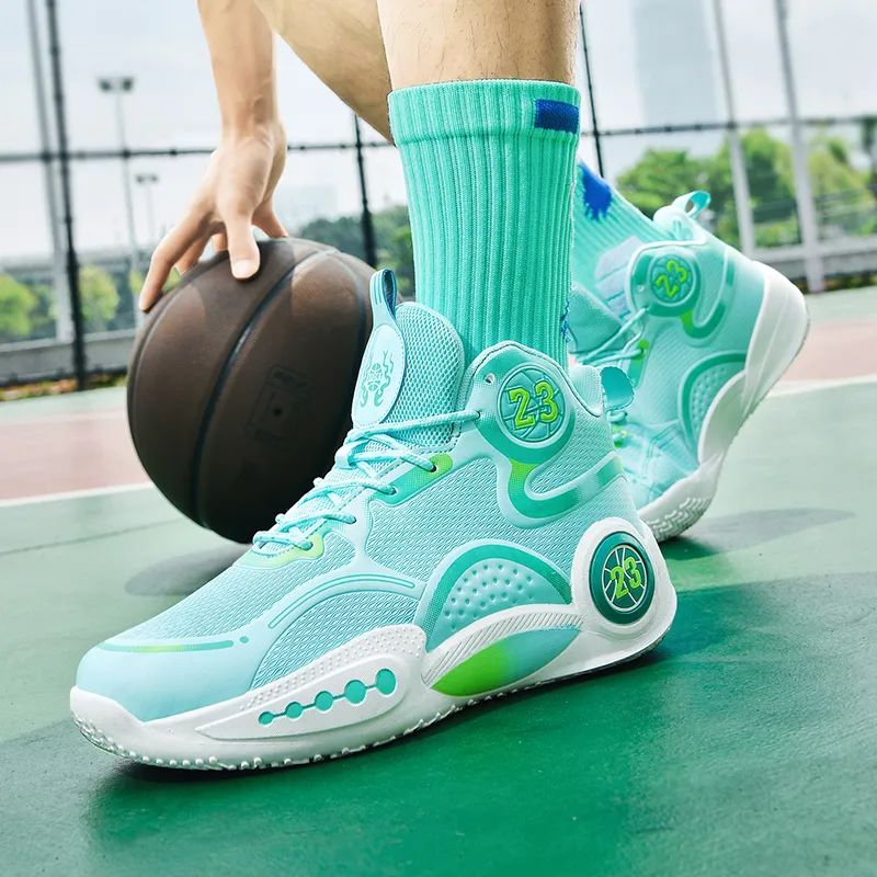 SOURCE Cushioning Anti Slip Wear Resistant Coverage Balance Impact Resistant Mid Top Basketball Shoes Unisex-14