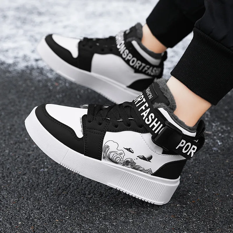 SOURCE Slip Resistant Cushioning Impact Resistance Abrasion Resistant High Top Skateboard Shoes Unisex-7