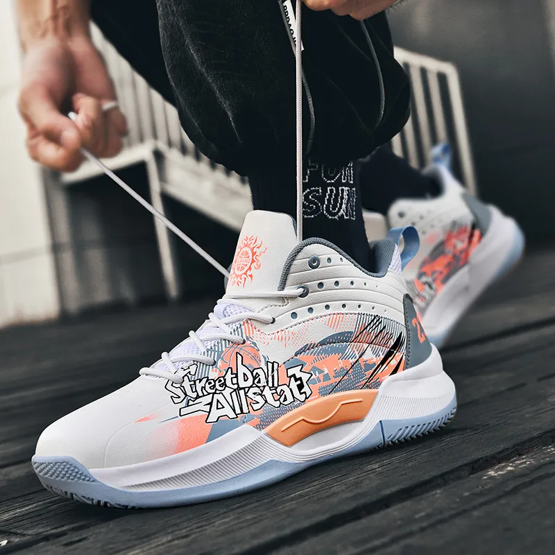 SOURCE Cushioning Anti Slip Wear Resistant Moisture Wicking Coverage Impact Resistant Mid Top Basketball Shoes Unisex-19