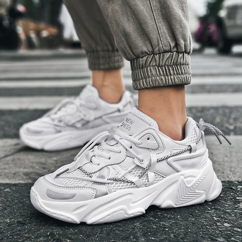 SOURCE Slip Resistant, Abrasion Resistant, Supportive, Balanced, Lightweight Low Top Chunky Sneakers Unisex-3