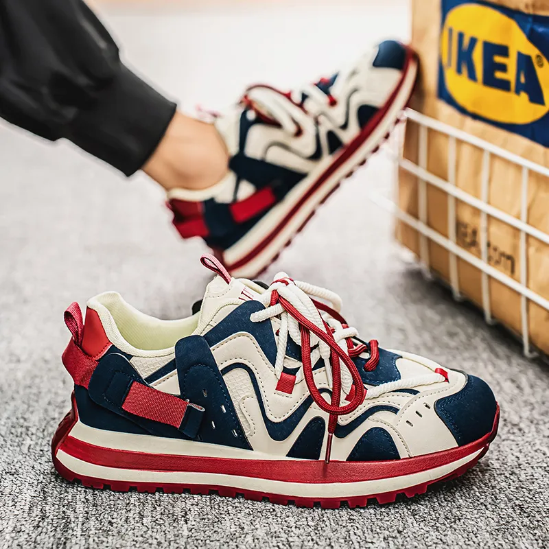 SOURCE Cushioning Anti Slip And Wear Resistant Height Increasing Low Top Chunky Sneakers Men's-7