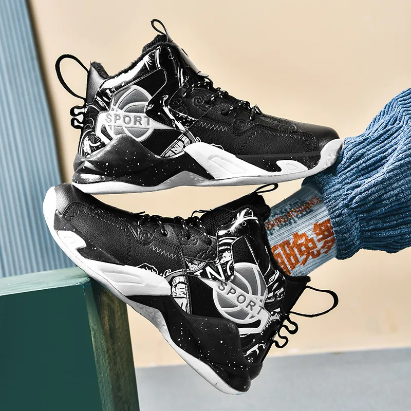 SOURCE Cushioning Anti Slip Wear Resistant Coverage Lightweight Rebound High Top Basketball Shoes Unisex-9