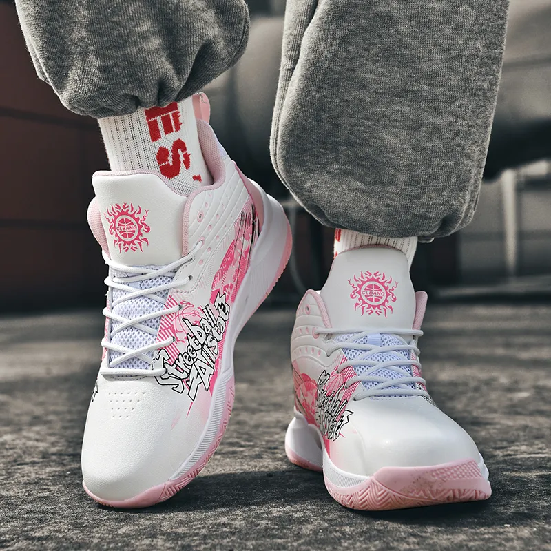SOURCE Cushioning Anti Slip Wear Resistant Moisture Wicking Coverage Impact Resistant Mid Top Basketball Shoes Unisex-7