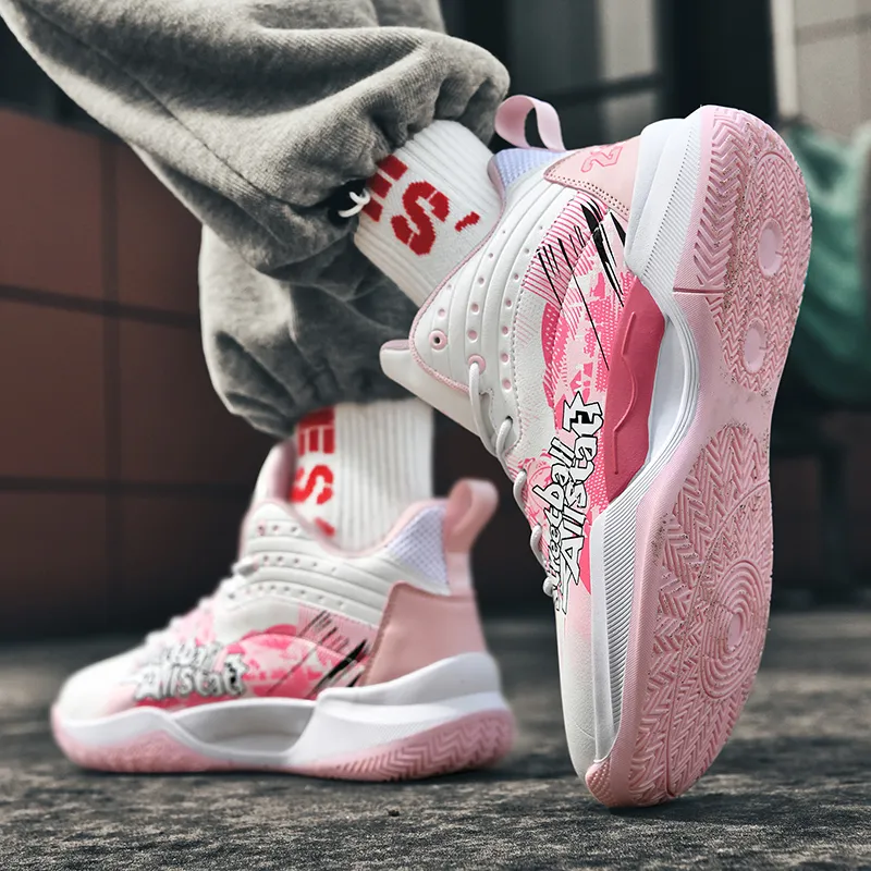 SOURCE Cushioning Anti Slip Wear Resistant Moisture Wicking Coverage Impact Resistant Mid Top Basketball Shoes Unisex-5