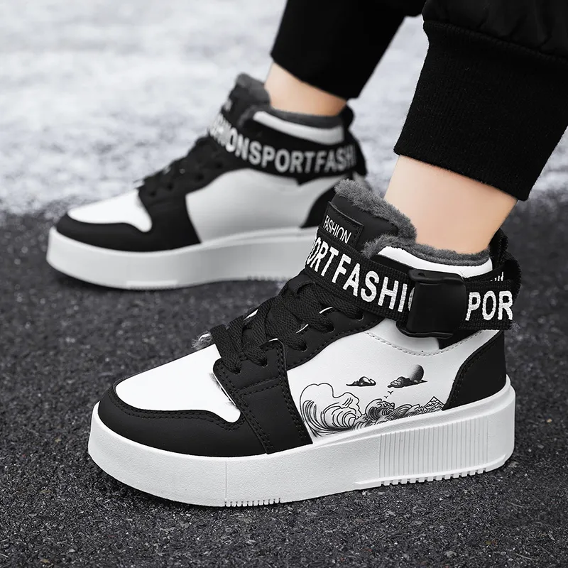 SOURCE Slip Resistant Cushioning Impact Resistance Abrasion Resistant High Top Skateboard Shoes Unisex-6