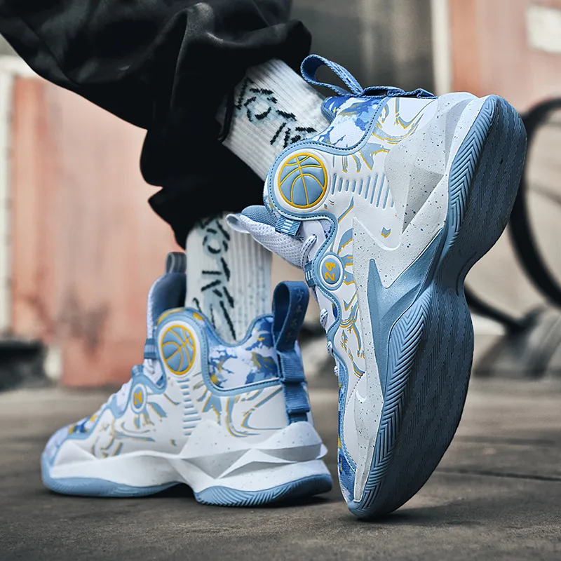 SOURCE Cushioning, Slip Resistant, Abrasion Resistant, Balance, Impact Resistant Mid Top Basketball Shoes Unisex-2