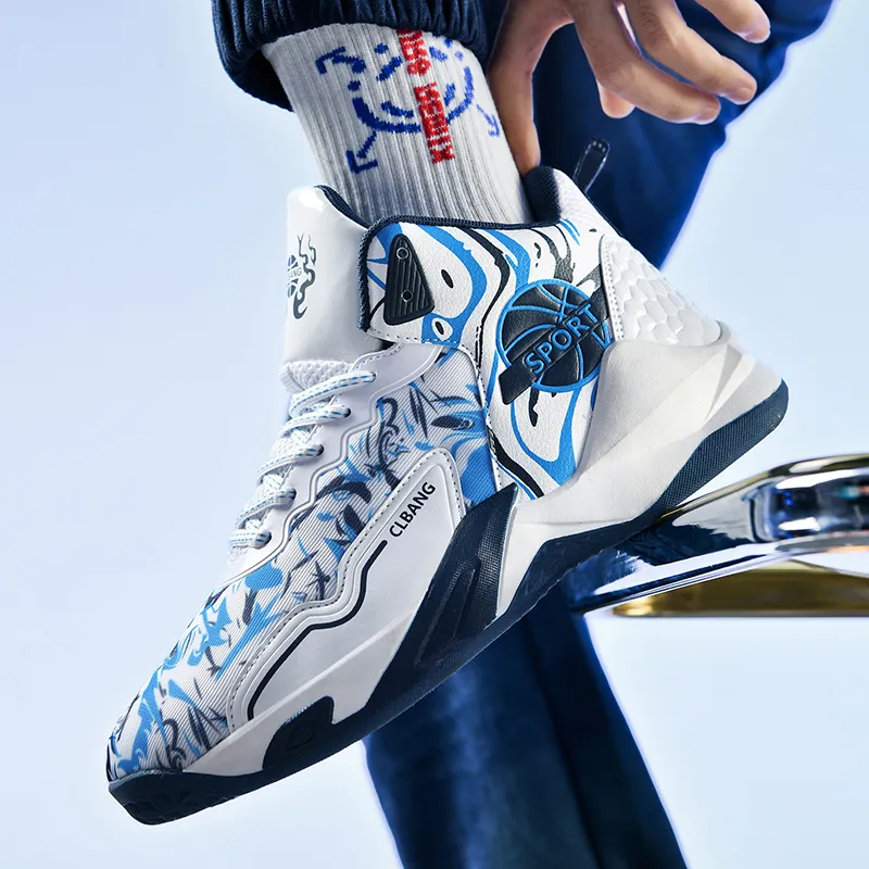 SOURCE Cushioning Anti Slip Wear Resistant Coverage Support Balance Impact Resistant Mid Top Basketball Shoes Unisex-11