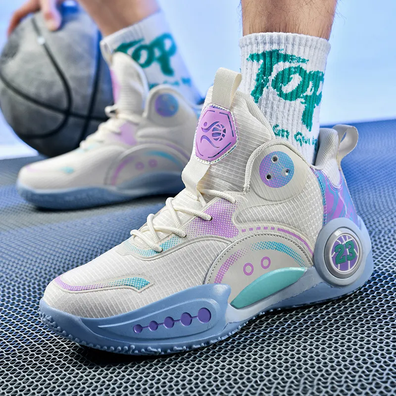 SOURCE Cushioning, Slip Resistant, Abrasion Resistant, Lightweight, Rebound High Top Basketball Shoes Unisex-2
