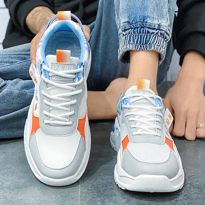 SOURCE Cushioning Anti Slip Wear Resistant Breathable Balance Impact Resistant Low Top Chunky Sneakers Men's-2