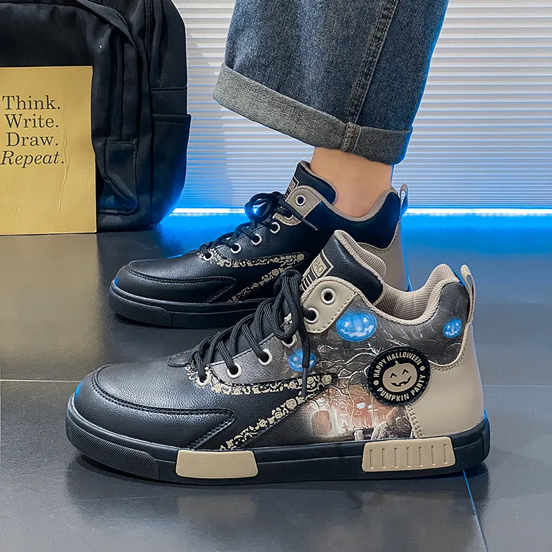SOURCE Water Resistant Wear Resistant And Balance Coverage High Top Skateboard Shoes Men's-9