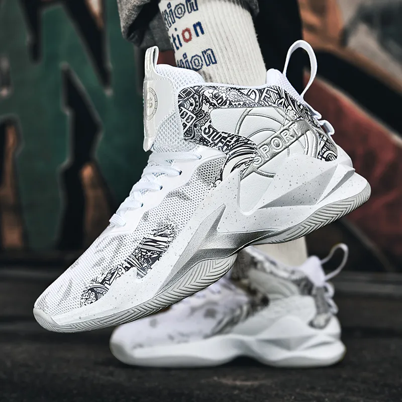SOURCE Cushioning Abrasion Resistant Moisture Wicking Lightweight Rebound Mid Top Basketball Shoes Unisex-13