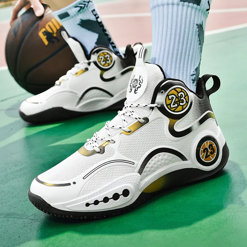 SOURCE Cushioning Anti Slip Wear Resistant Coverage Balance Impact Resistant Mid Top Basketball Shoes Unisex-2