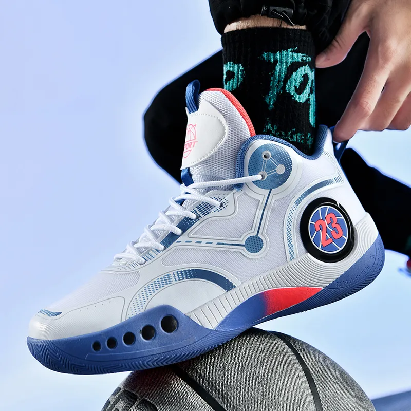 SOURCE Cushioning, Slip Resistant, Abrasion Resistant, Rebound Mid Top Basketball Shoes Unisex-11