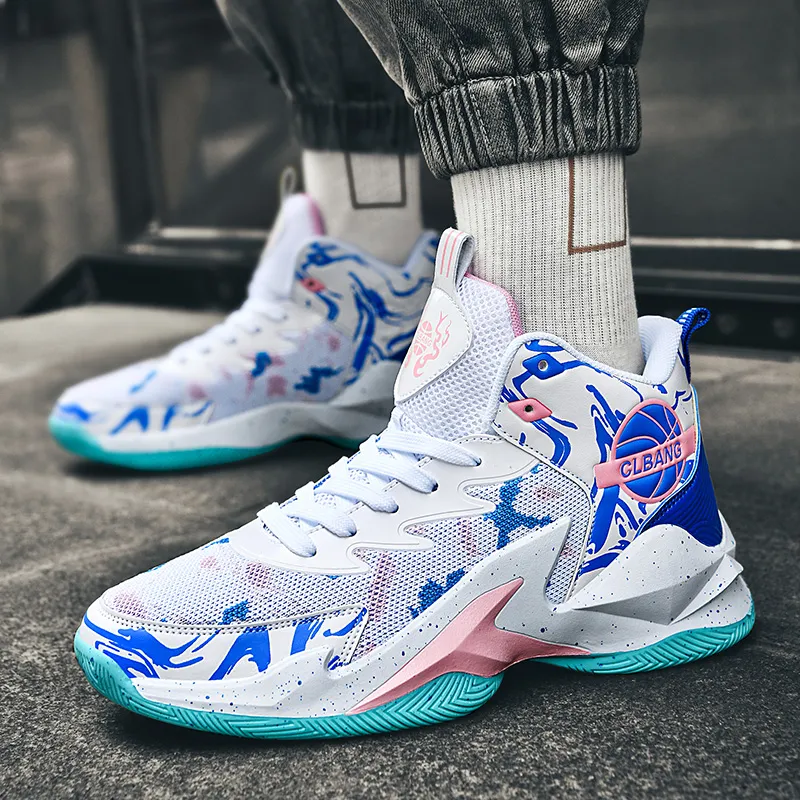 SOURCE Cushioning Abrasion Resistant Lightweight High Top Basketball Shoes Unisex-3