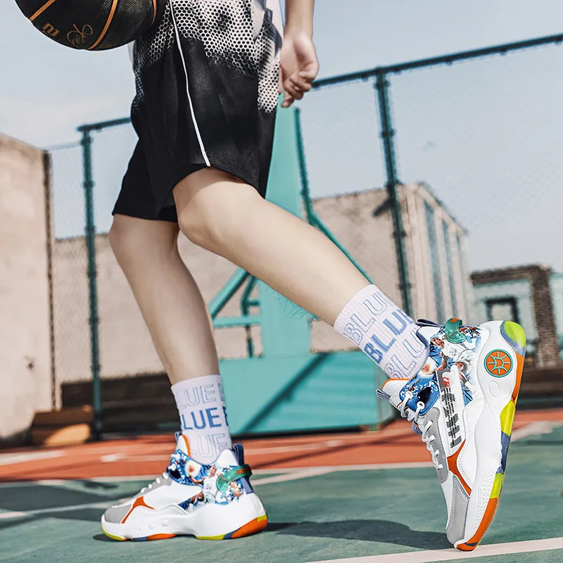 SOURCE Cushioning Anti-Slip Wear-Resistant Balance Impact-Resistant Rebound Mid-Top Basketball Shoes Unisex-7