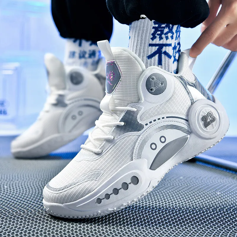 SOURCE Cushioning, Slip Resistant, Abrasion Resistant, Lightweight, Rebound High Top Basketball Shoes Unisex-7