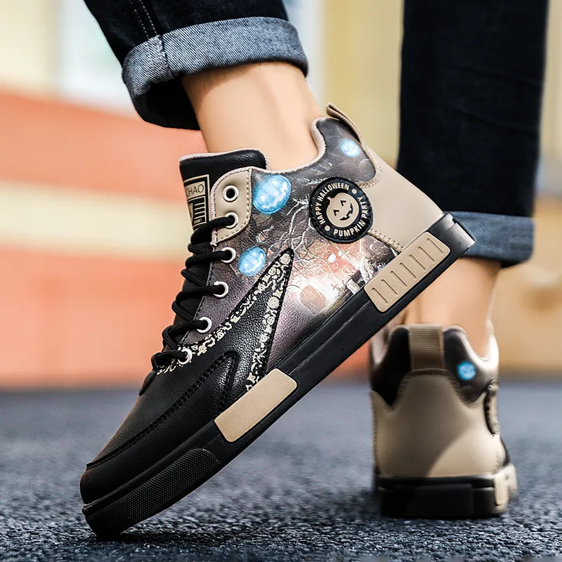 SOURCE Water Resistant Wear Resistant And Balance Coverage High Top Skateboard Shoes Men's-7