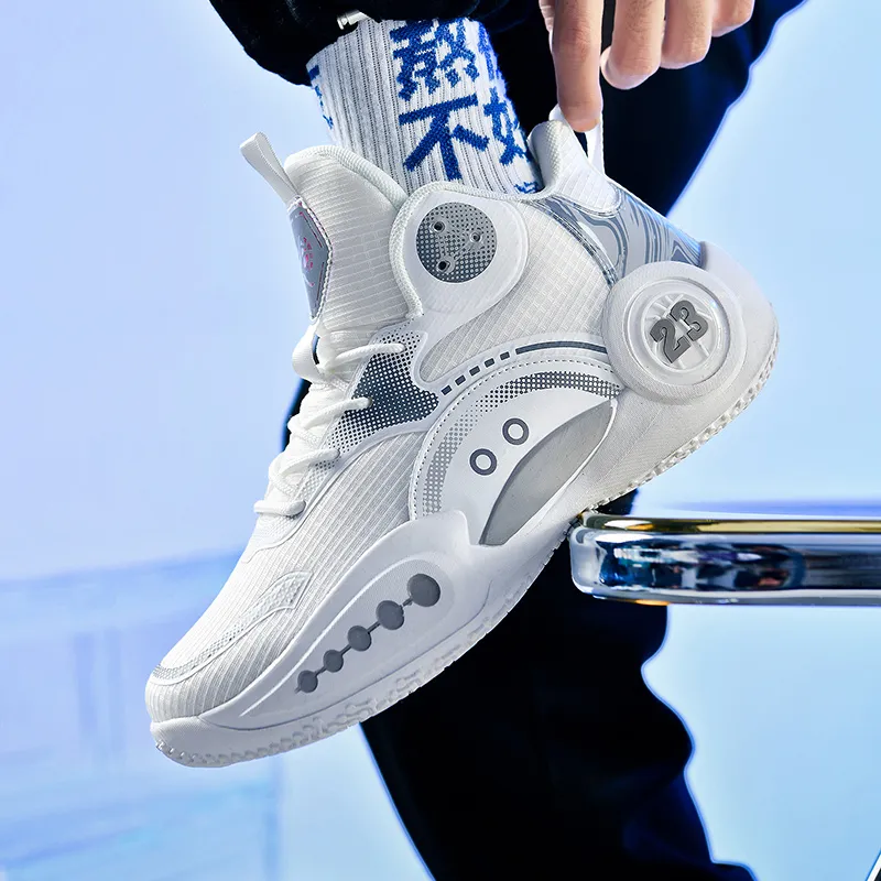 SOURCE Cushioning, Slip Resistant, Abrasion Resistant, Lightweight, Rebound High Top Basketball Shoes Unisex-6