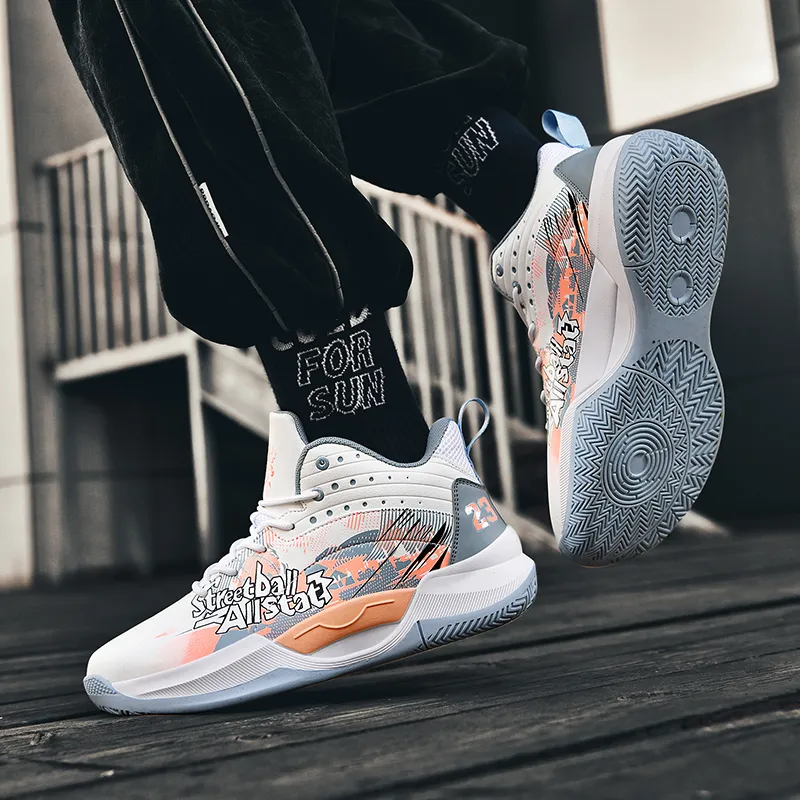 SOURCE Cushioning Anti Slip Wear Resistant Moisture Wicking Coverage Impact Resistant Mid Top Basketball Shoes Unisex-18