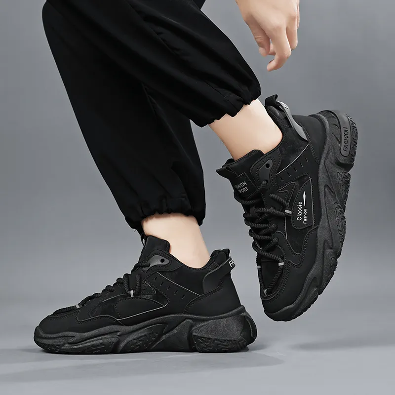 SOURCE Chunky Sneakers Unisex Low Top Beige/Orange/Black-7