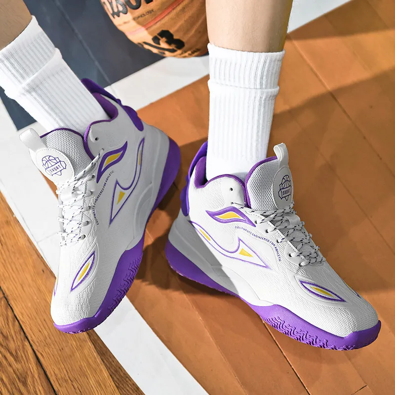 SOURCE Basketball Shoes Unisex High Top Black/Red/Purple/Black/Blue/White-7