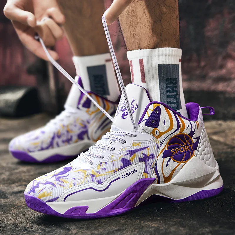 SOURCE Cushioning Anti Slip Wear Resistant Coverage Support Balance Impact Resistant Mid Top Basketball Shoes Unisex-4