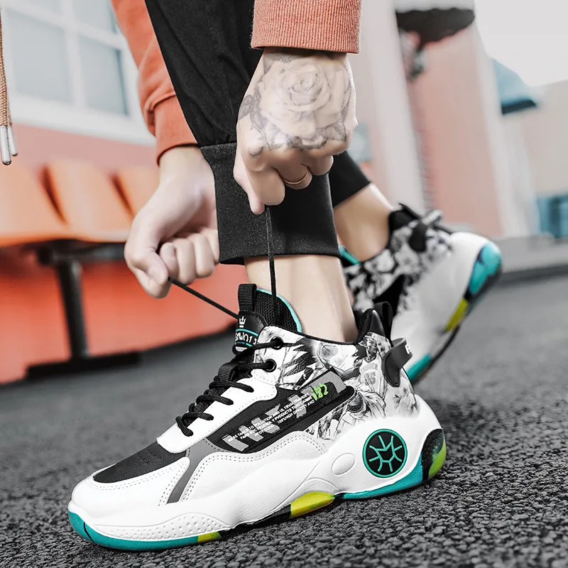 SOURCE Cushioning Anti-Slip Wear-Resistant Balance Impact-Resistant Rebound Mid-Top Basketball Shoes Unisex-4