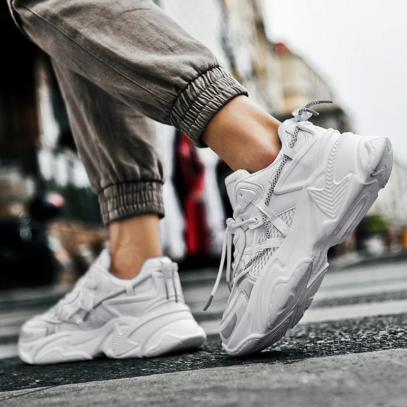 SOURCE Slip Resistant, Abrasion Resistant, Supportive, Balanced, Lightweight Low Top Chunky Sneakers Unisex-4