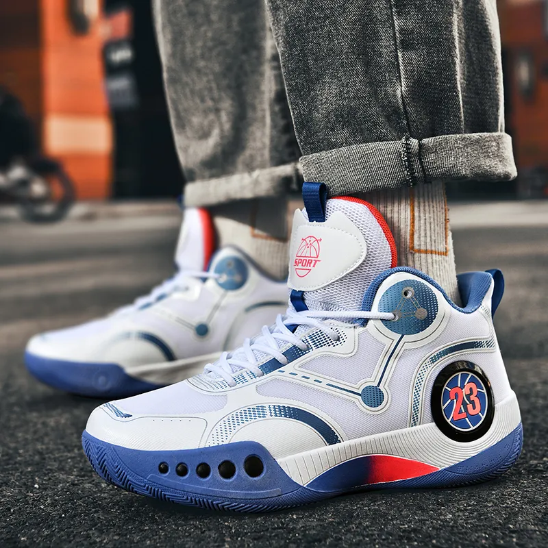 SOURCE Cushioning, Slip Resistant, Abrasion Resistant, Rebound Mid Top Basketball Shoes Unisex-10