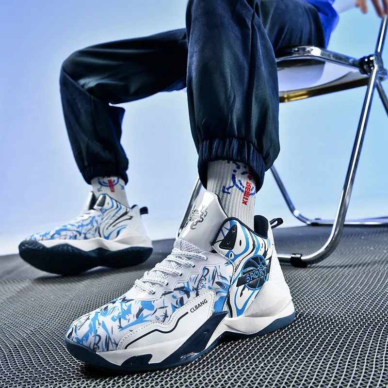SOURCE Cushioning Anti Slip Wear Resistant Coverage Support Balance Impact Resistant Mid Top Basketball Shoes Unisex-12