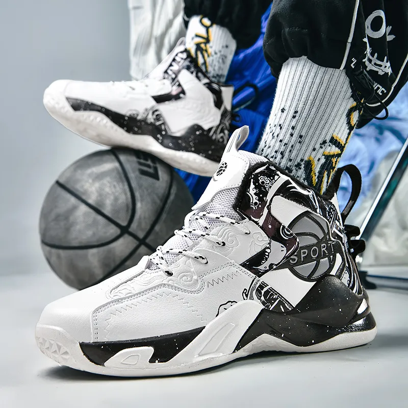 SOURCE Cushioning Anti Slip Wear Resistant Coverage Lightweight Rebound High Top Basketball Shoes Unisex-2