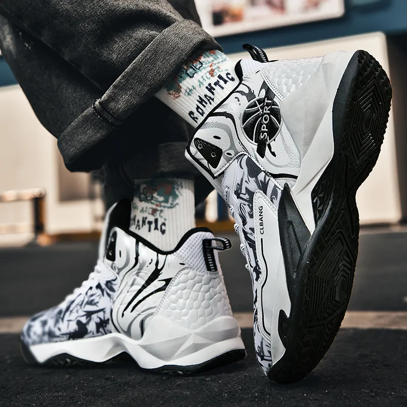SOURCE Cushioning Anti Slip Wear Resistant Coverage Support Balance Impact Resistant Mid Top Basketball Shoes Unisex-15
