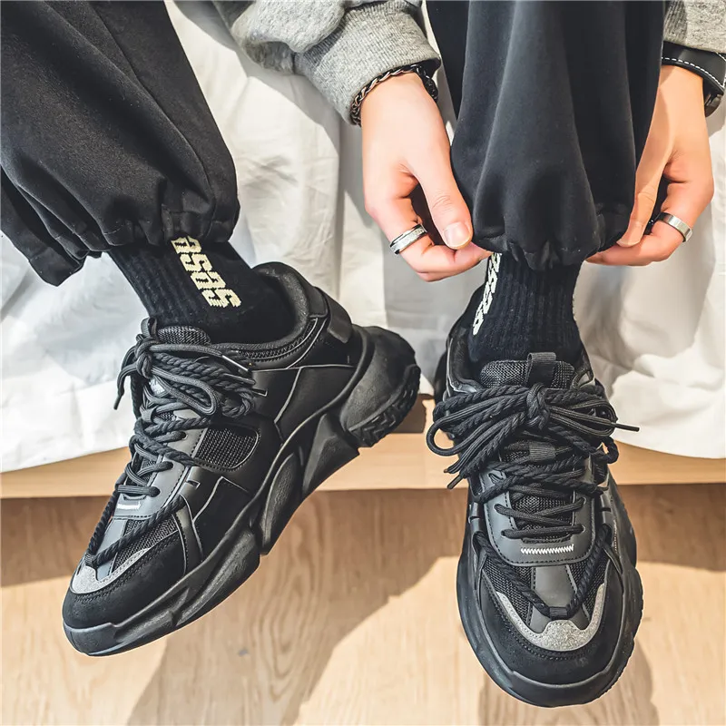 SOURCE Cushioned Slip Resistant Abrasion Resistant Low Top Chunky Sneakers Men's-6