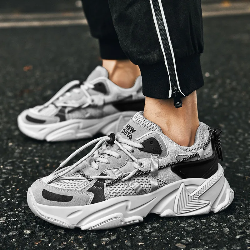 SOURCE Slip Resistant, Abrasion Resistant, Supportive, Balanced, Lightweight Low Top Chunky Sneakers Unisex-13