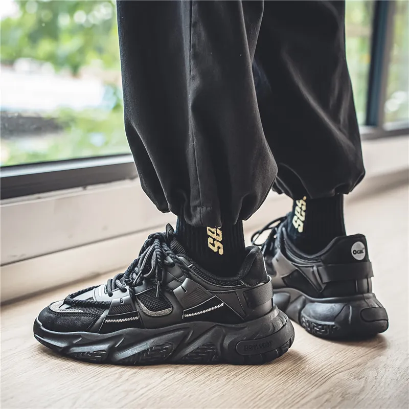 SOURCE Cushioned Slip Resistant Abrasion Resistant Low Top Chunky Sneakers Men's-7