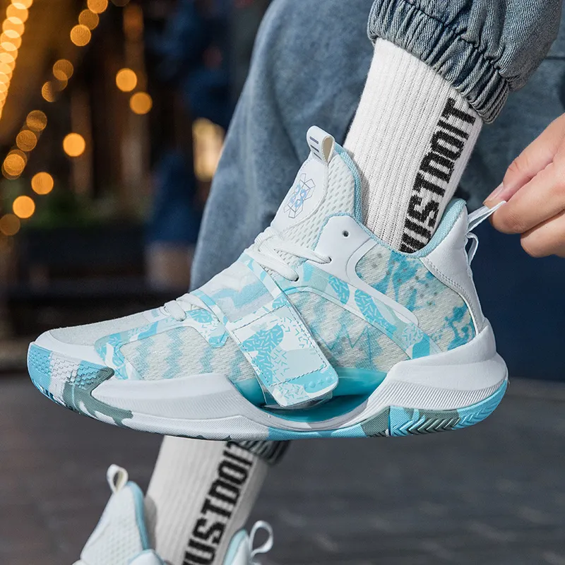 SOURCE Cushioning, Slip Resistant, Abrasion Resistant, Rebound Mid Top Basketball Shoes Unisex-14