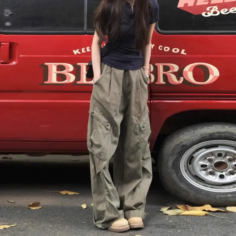 TLONELY1 Cargo Pants Women's Gray-1