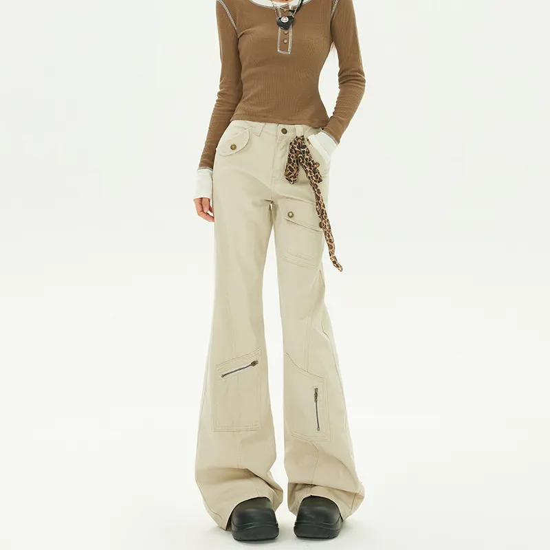 TLONELY1 Jeans Women's Apricot-3