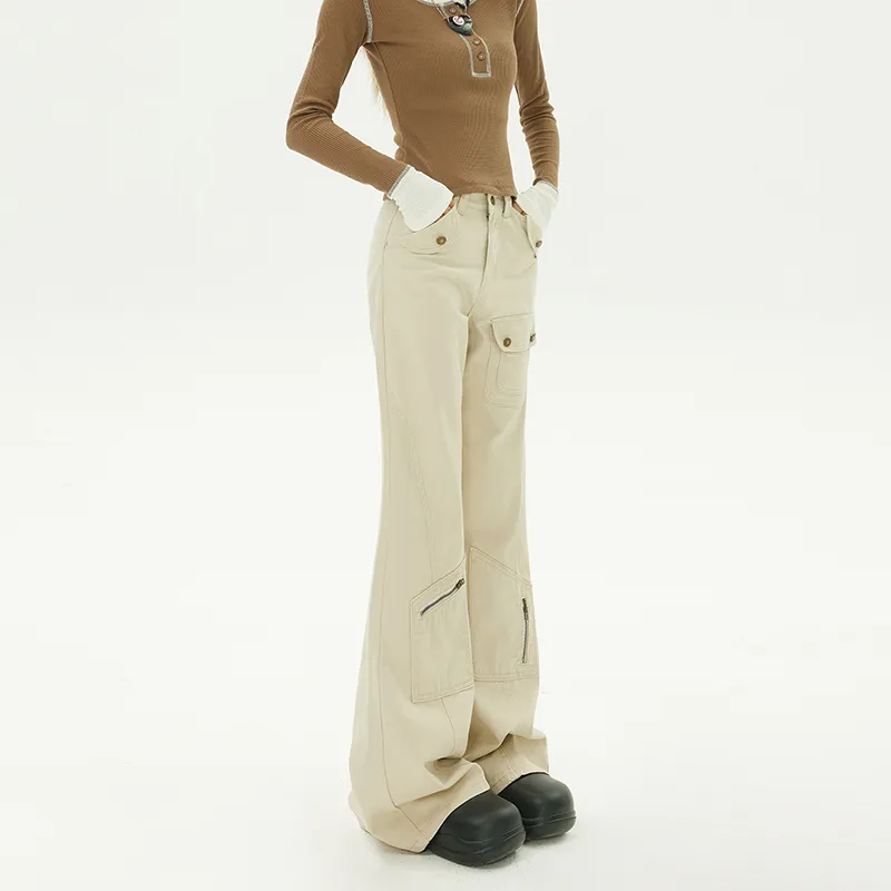 TLONELY1 Jeans Women's Apricot-4