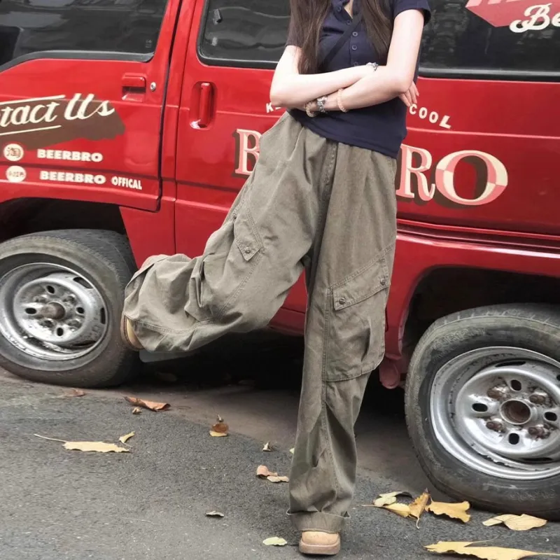 TLONELY1 Cargo Pants Women's Gray-2