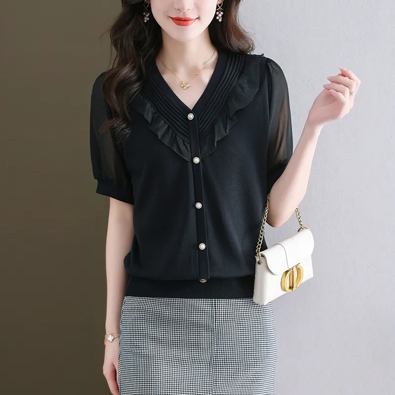Korean Style Regular T Shirt Women's-5