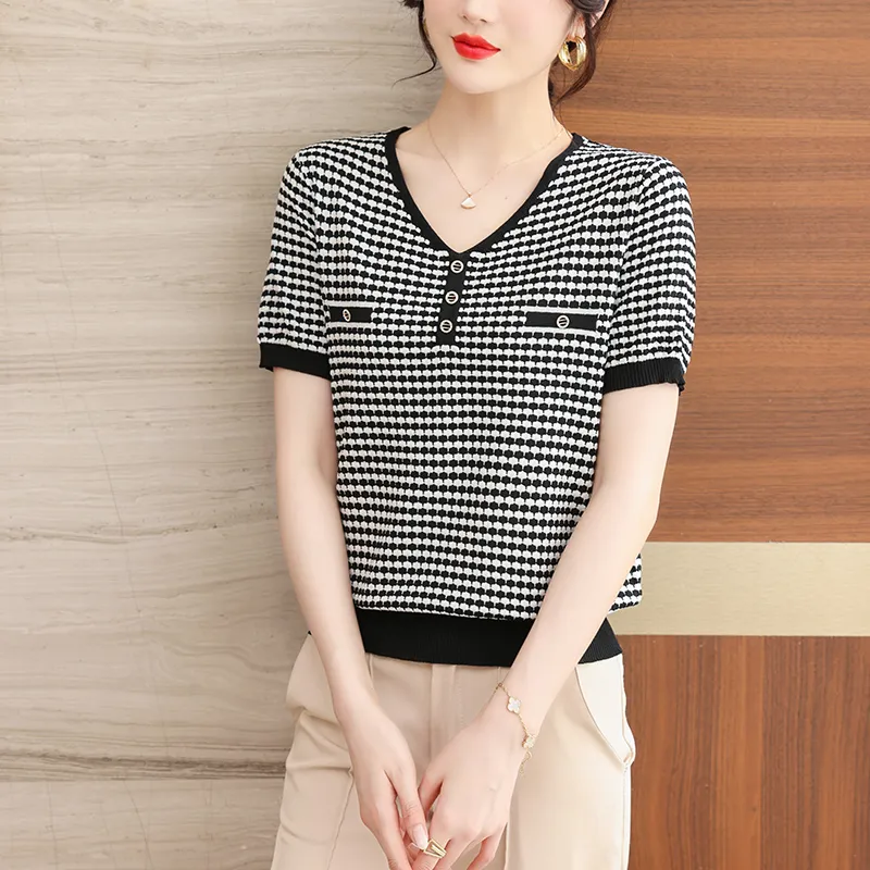 Korean Style Regular T Shirt Women's-6