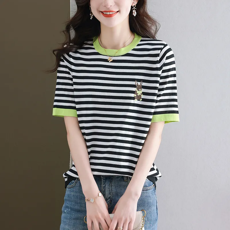 Korean Style Regular T Shirt Women's-8