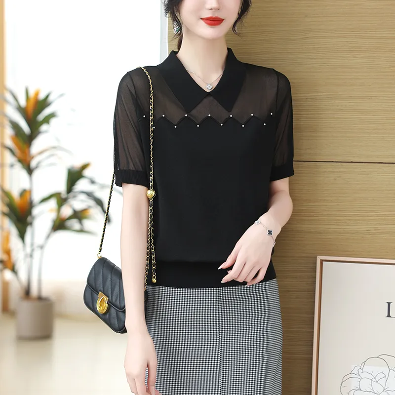 Korean Style Regular T Shirt Women's-5