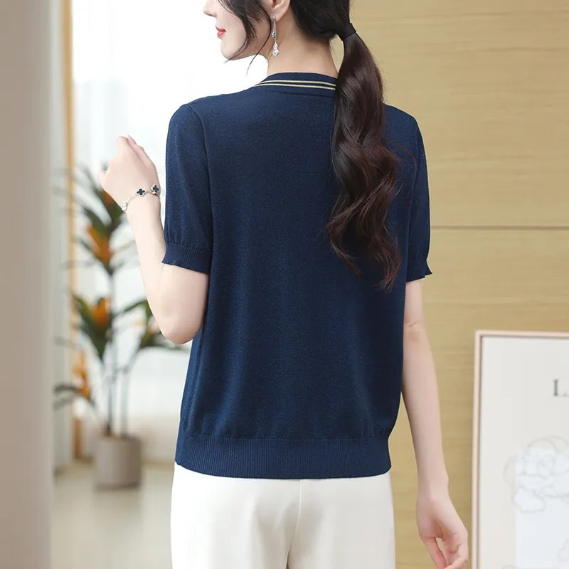 Korean Style Regular T Shirt Women's-7